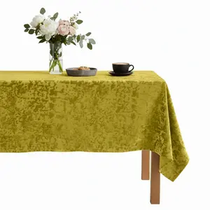 Allendale Crushed Velvet Tablecloth  Maize