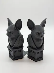 🦇 Perched Bat Bookend – Gothic Guardian of the Library