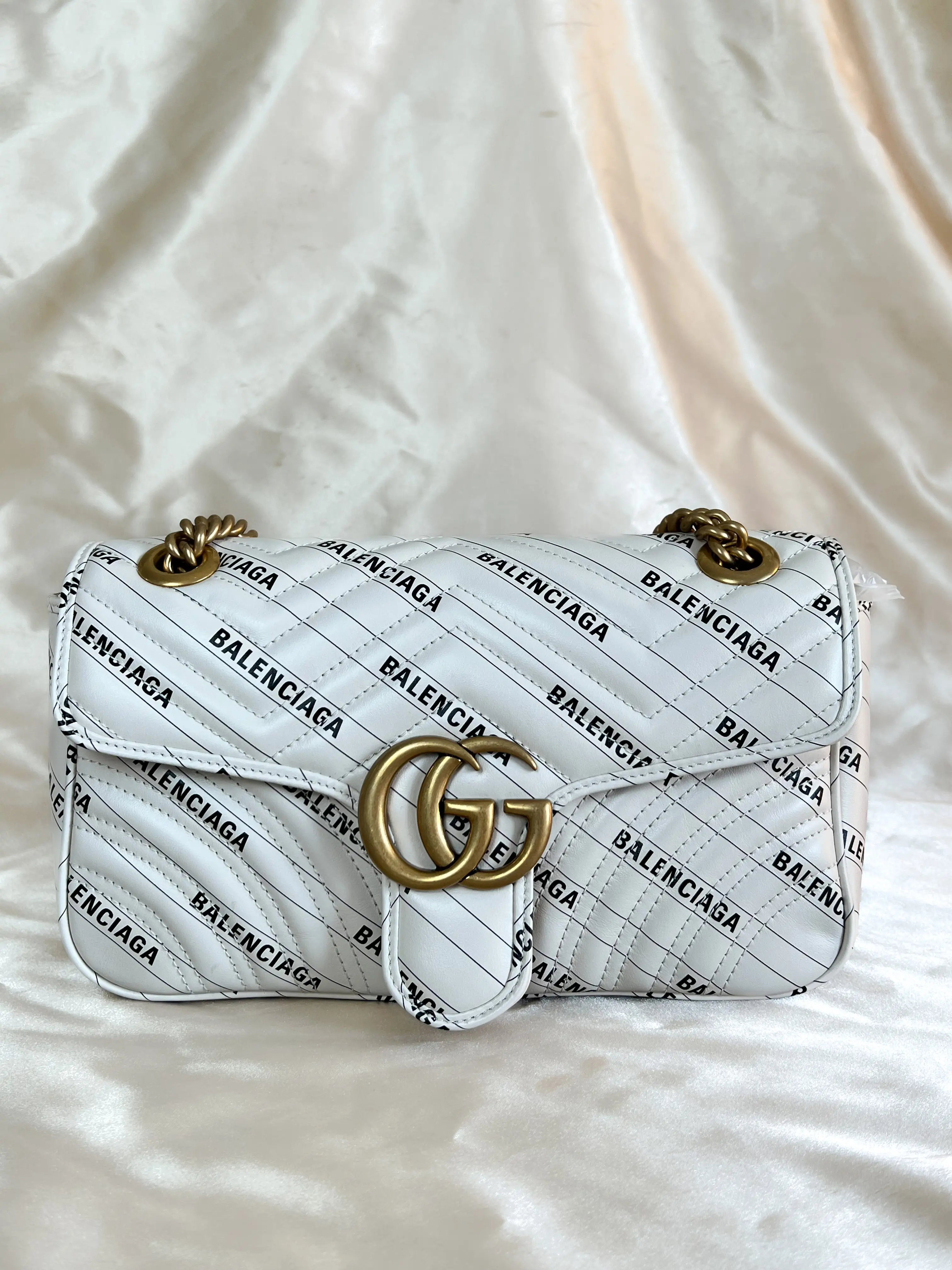 Pre-owned GUCCI Leather Crossbody Bags Marmont x Balenciaga Bag