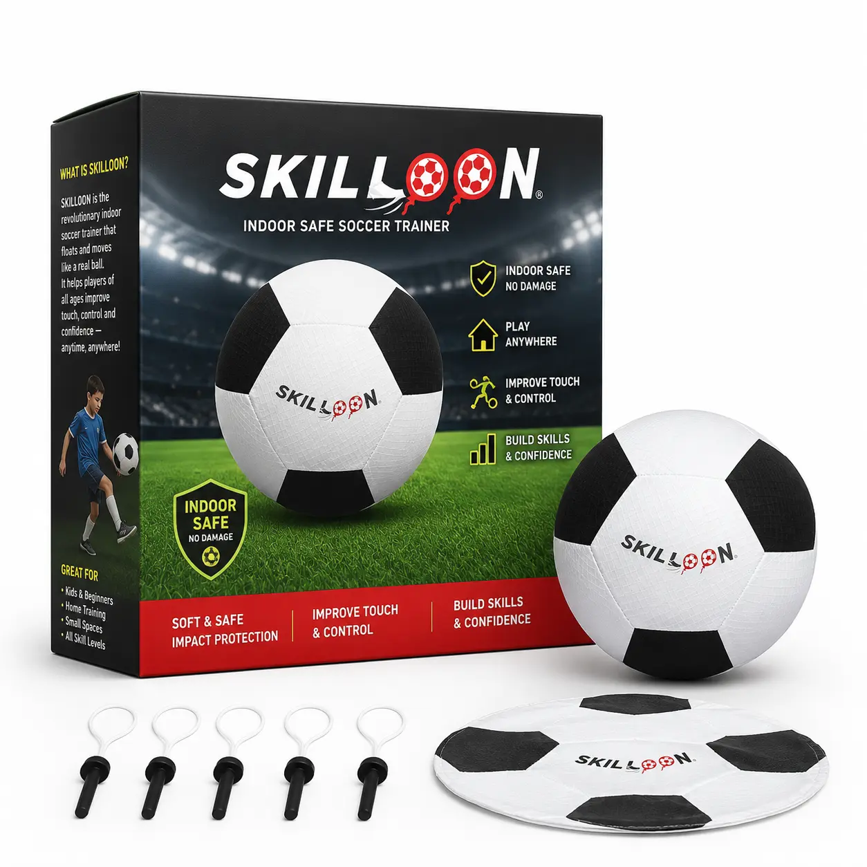 SKILLOON Football Skill Trainer Ball, Essential Soccer Training Equipment for Ball Sports Enthusiasts