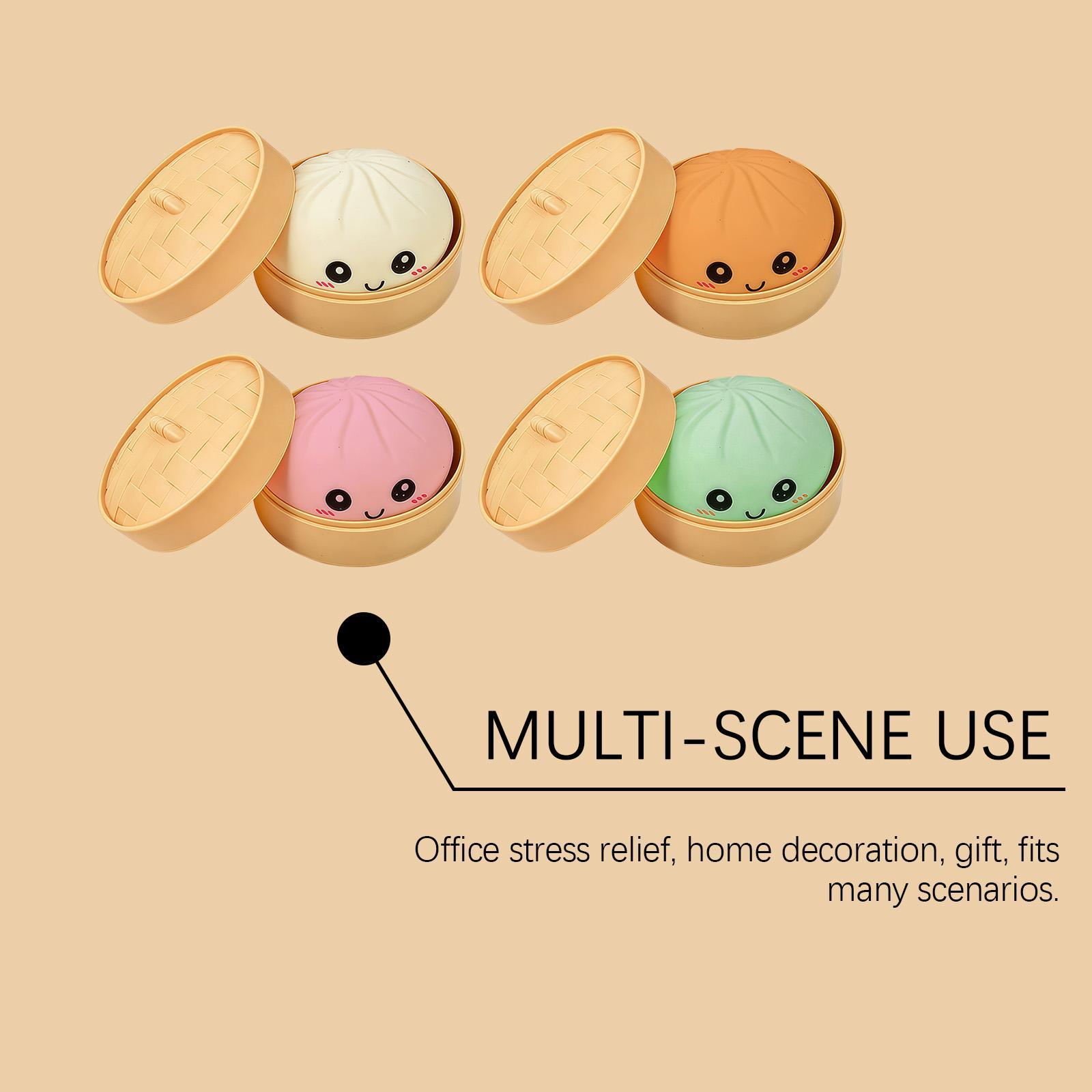 Dumpling Squishy Toy Anti-Stress Toy for Hands Sensory Toy Stress Relief Products Office Desk Toys 4 Colors Squishy Stress Ball