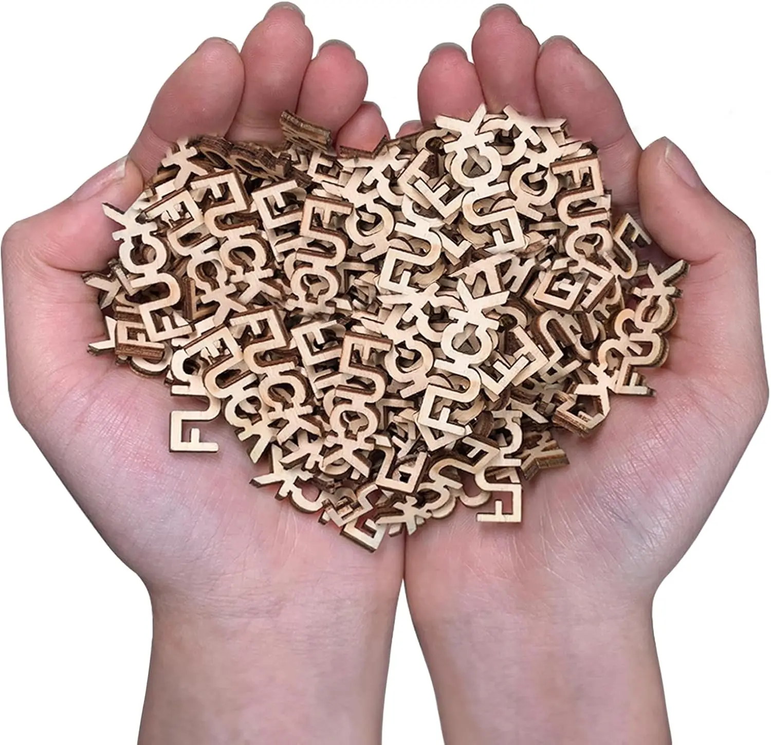 300 count Wooden Fucks | Bag of F*CKS, Jar of F  with No F*CKS to Give -  , Funny Gag Mother's Day Gifts for Adults, Swear Jar for Anger Management (Office, Couples, Parties)