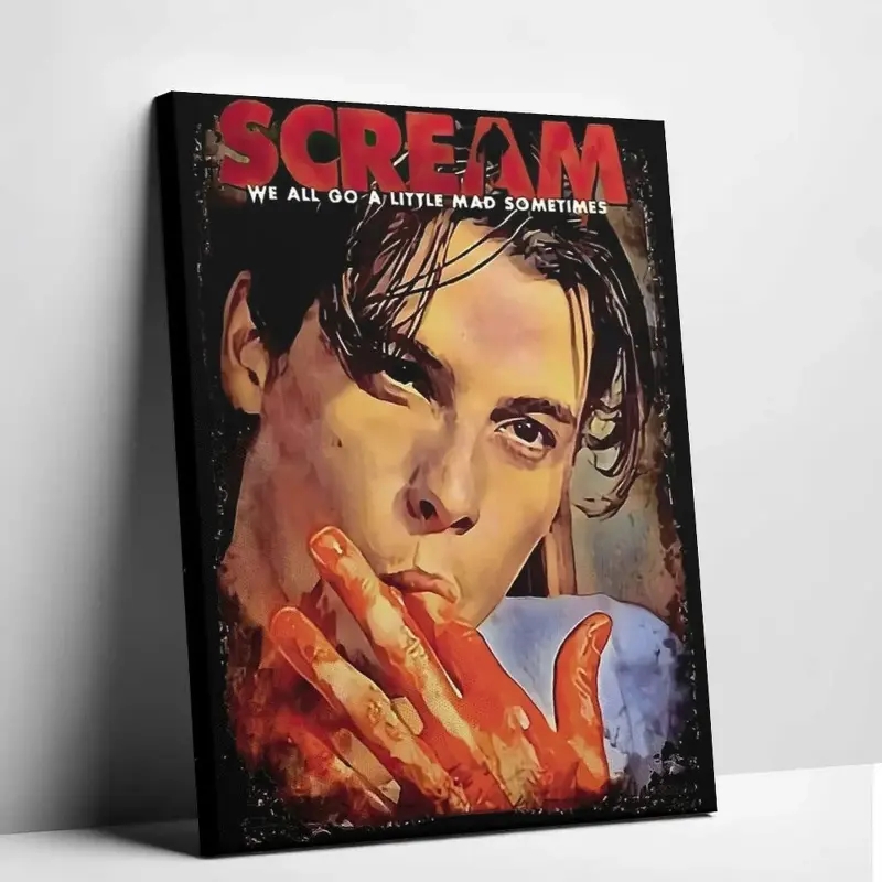 Billy Loomis Horror Movie Scene Preppy Dark Aesthetic Canvas Wall Art  Living Room Home Decor Bedroom  Gift poster decoration