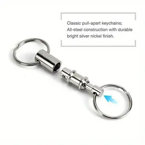 Double Head Key Ring Keychain, Outdoor Tactical Edc Survival Gear, Hanging Car Camping Carabiner, Climbing Hiking Locking Padlock