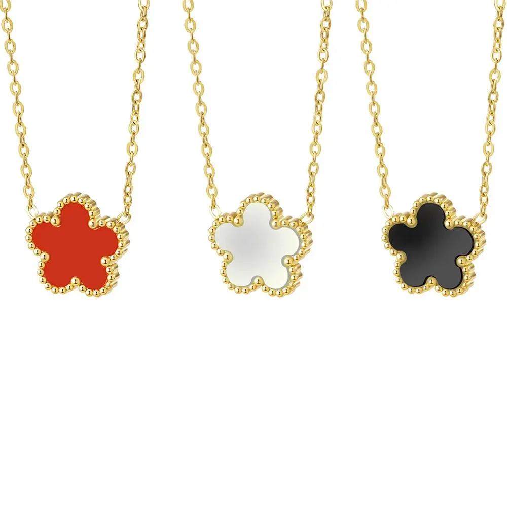 Flower Design Jewelry Lucky Neckelace Gift for Girlfriend Elegant Neckelace Fashion Jewelry for Party Daily Decor Trendy  All-match & Exquisite Jewelry for Birthday Gift Month's Day Gift Beaded Pendants mom gifts