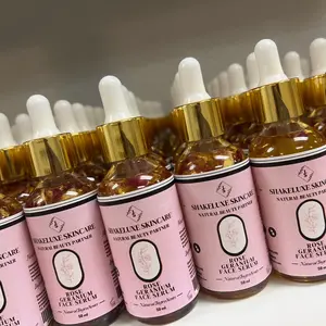 ShakeLuxe Skincare Rose Geranium Facial Serum - All-Natural Blend for Hydration and Comfort - Daily, Dropper