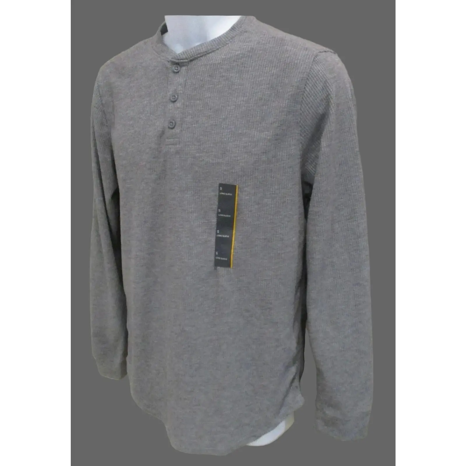 Men's Waffle Knit Henley Shirt with Long Sleeves - Lightweight 3-Button Casual Knitwear for Athletic Use and Commuting, Three Buttons