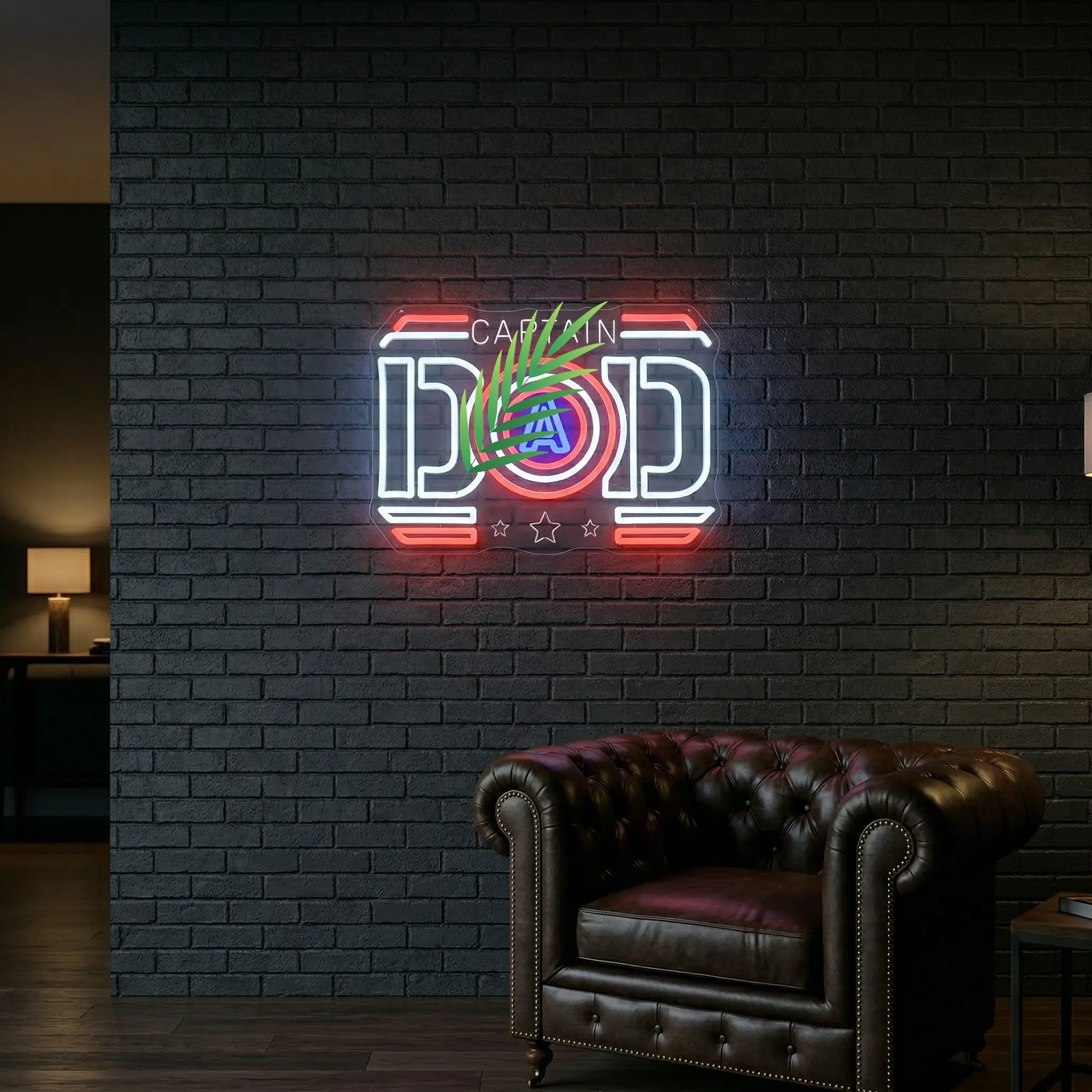 Esports room decoration superhero shield LED neon light, cool captain-themed secret base wall art, red/white/blue three-color neon for bedroom aesthetics, perfect birthday and Christmas gifts for movie fans and teenagers, dimmable USB-powered wall decorat