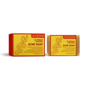 Jaysuing Acne Cleansing Soap Gently Cleanses Back Pimples Smooth And Refreshing Cleansing Soap Body Care Foam curcuma soap Plant acne clearing products pairacnecream acne treatment
