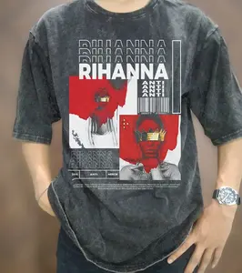 Vintage Wash Rihanna T-shirt, Vintage Rihanna Oversized Shirt, Rihanna 90s Retro Unisex Graphic Tee, Rihanna Gift For Him n Her