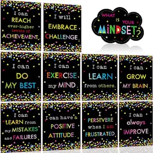 Growth Mindset Posters Classroom Bulletin Board Inspirational Poster Motivational Signs Positive Sayings What is Your Mindset for Chalkboard Whiteboard School Classroom Office Decorations