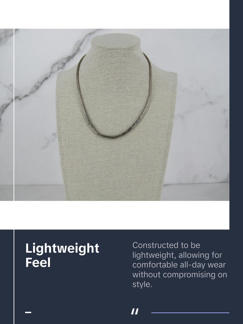 Heishi Silver Choker Necklace