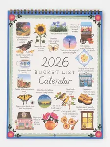 Preorder 2026 Bucket List Calendar, 2026 Year Wish List Diary, Essential Planner & Organizer, Perfect Gift Idea for Organized Living