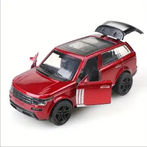 (Bagged) 1/36 scale replica Range Rover die-cast toy car model, three doors that can be opened, pullback function, boy's toy.
