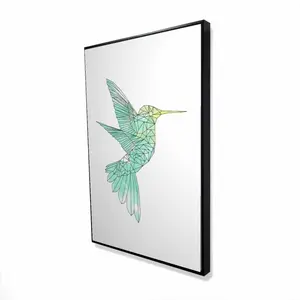 Begin Home Decor 2081-3624-AN267 24 x 36 in. Geometric Hummingbird - Framed Canvas for Living Room Decor