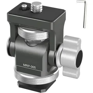 Tilt Adjustable Camera  Mount,Swivel Field  Holder with Cold Shoe Mount 1/4"-20 Screw for 5" and 7"(Grey).