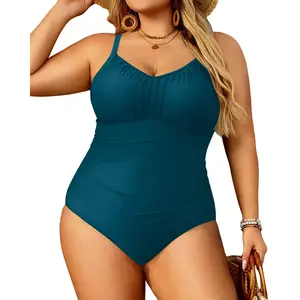 Aqua Eve Plus Size Swimsuit for Women Tummy Control One Piece Bathing Suit Vintage Swimwear  SwimWeek  summervibes