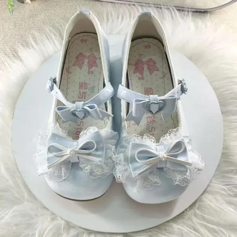 Women's Lolita-Style Mary Jane Shoes,  Round Toe Bow Pumps, Soft Sole Comfortable Shoes, Suitable for Students and Daily Wear.