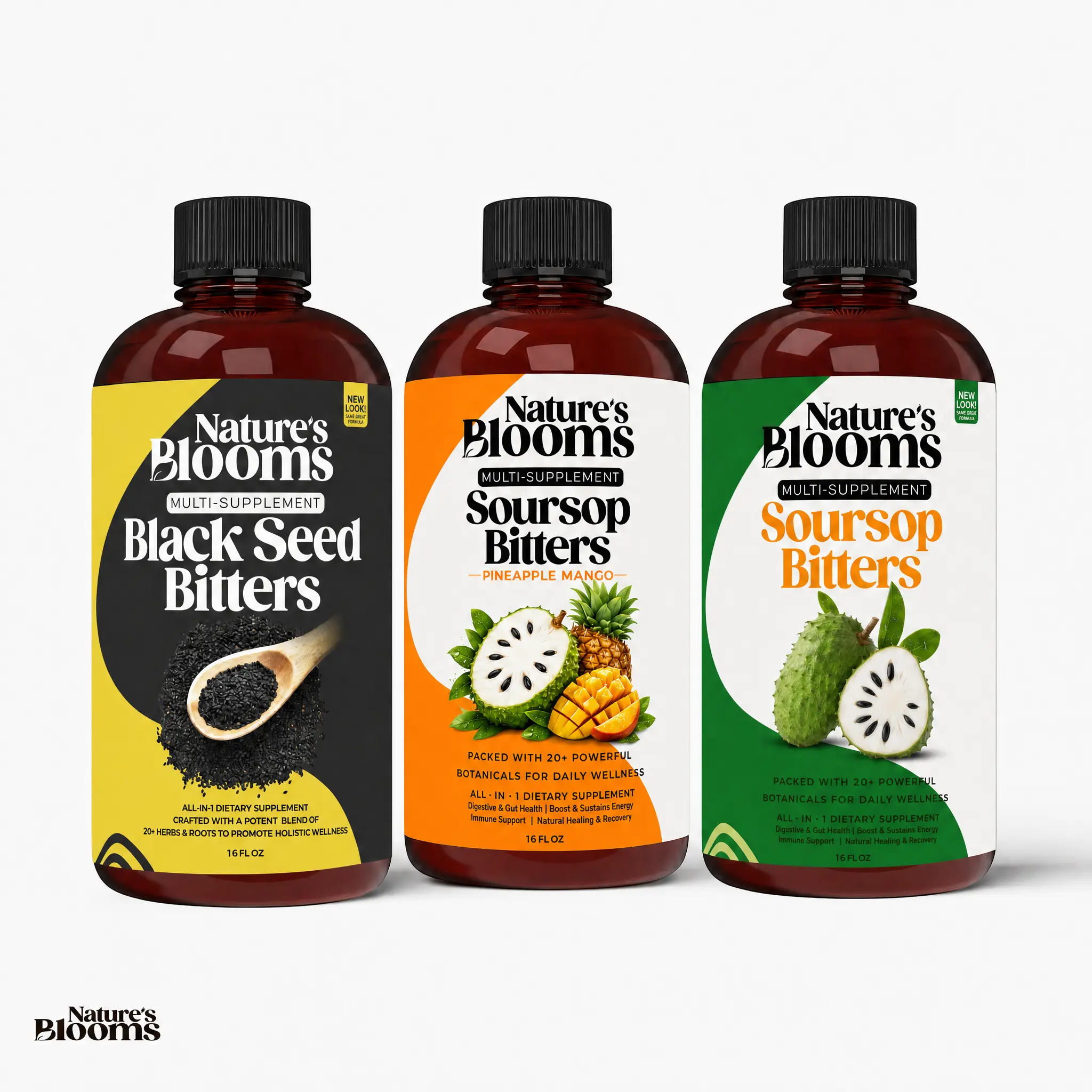 Natures Bloom: Triple Bloom Bitters - Soursop, Blackseed, Mango & Pineapple