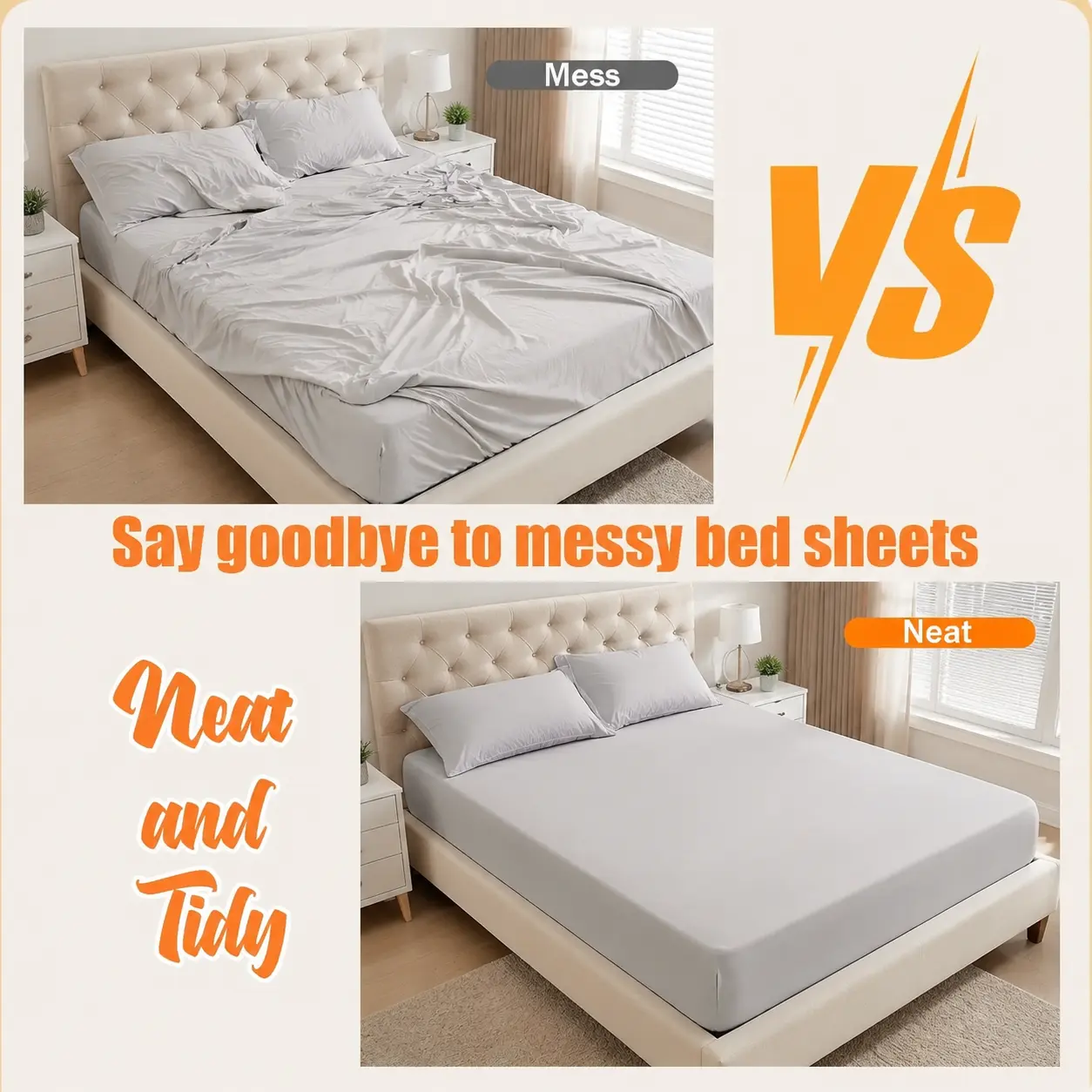 4-Pack Heavy Duty Bed Sheet Clips, Locking Mattress Corner Holders, Anti-Slip Bedding Fasteners with Easy Installation, Invisible Durable Bedding Accessories, Home Essential Valentine's Gift for Boyfriend