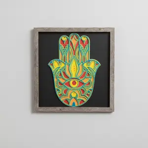 Hamsa Hand Shadow Box – 12x12