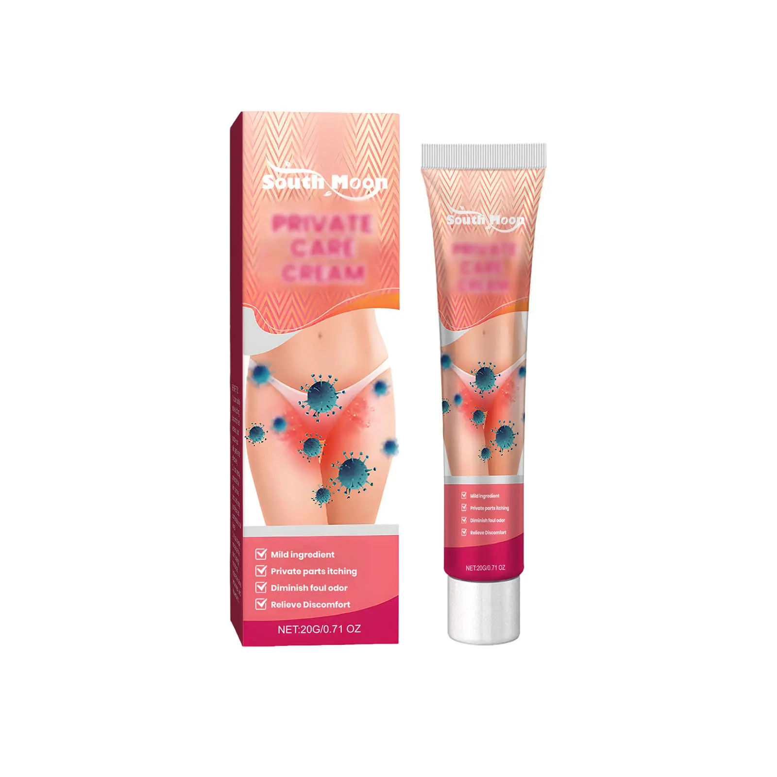 South Moon Ultra-Soothing Non-Toxic Alcohol-Free Body Moisturizer Cream for Female Adults' Dry Sensitive Skin - Intensive Hydrating Fast-Absorbing Daily Lotion, 20g Degradable Formula, Contains Neither Harmful Additives, Single Item Moisturizing Solution,