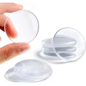 Door Stoppers for Wall, 6Pack 2" Rubber Door Knob Wall Protectors, Strong Self-Adhesive Door Bumpers for Wall, Quiet & Shock-Absorbing Door Handle Stopper, Clear