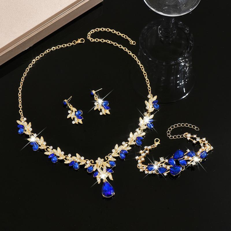 HB1422 + B9017 gold and blue three-piece set