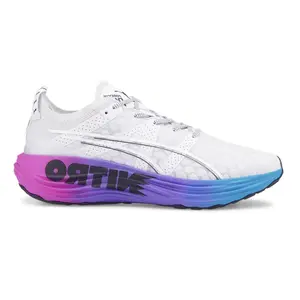 PUMA Mens Foreverrun Nitro Sunset Running Sneakers Shoes - White