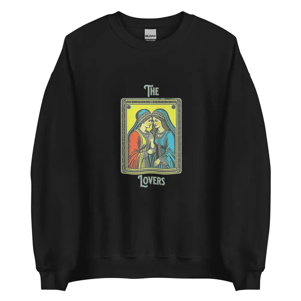 Unique Lesbian 'The Lovers' Tarot Crewneck Sweatshirt 🌈 | Love & Unity | TikTok Shop Exclusive!