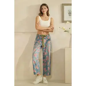 All the Roses Barrel Jeans