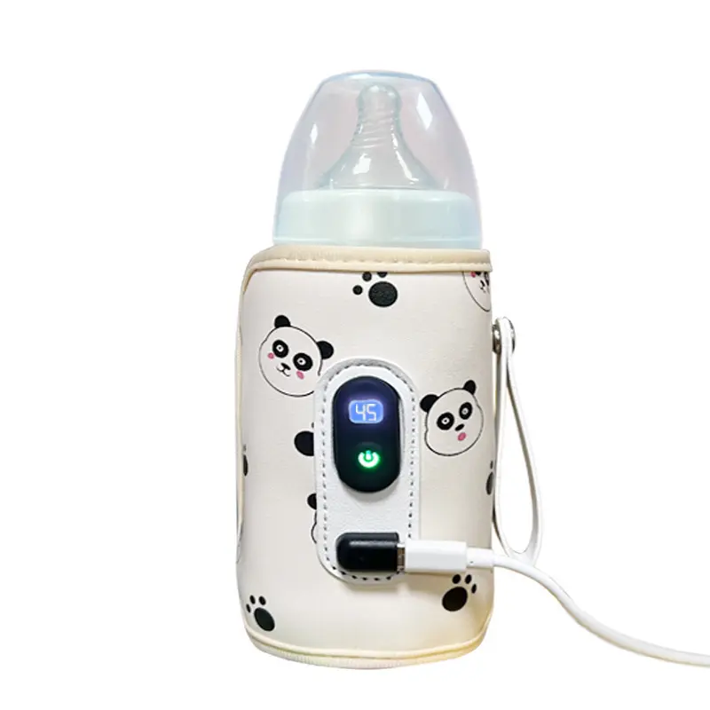 Portable Bottle Warmer for Breastmilk, Cute Animal Pattern Fabric Sleeve, Travel-Friendly for On-the-Go Nursing & Feeding, On-The-Go Baby Feeding, Cloth, Fabric/Material, Breastfeeding Working Mom, Temperature, Feeding Baby, Waterless, Animal Print, Fiber