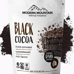 Black Cocoa Powder (8 oz) Bake the Darkest Chocolate Baked Goods, Achieve Rich Chocolate Flavor, Natural Substitute for Black Food Coloring, Dutch-Processed Cocoa Powder, Unsweetened, Extra Dark, Fair Trade Certified