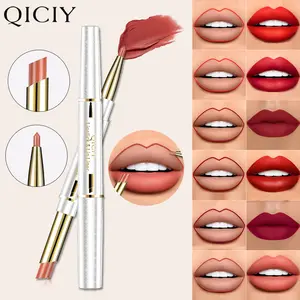 6-piece lip liner and lipstick set, 2-in-1 waterproof lipstick and 24-hour lip liner set, multi-color lipstick pens, lip liner set lasting 24 hours