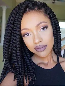 16 Inch Fashionable Plain Color Rope Twist Braids for Women, Gorgeous Fluffy Wigs with Baby Hair Bangs, Synthetic Braided Full Lace Wigs for Party, Daily Use