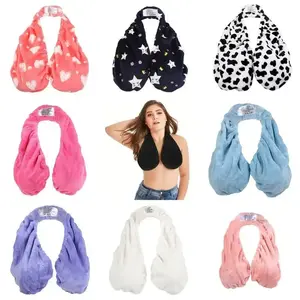 Convenient Absorbent Breathable Towel Bra Suitable Beach,, Indoor Daily Wear, Towel Hanging Neck, Chest Wrapping, Strapless Support, Double-sided Plush Soft And Warm, Suitable Beautiful Women, A Small Gift Beautiful Women