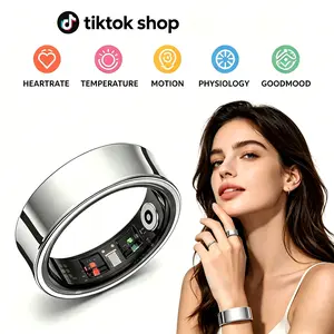 LuckRing Smart Ring, Multi-Function Fitness Tracker, Wellness Tracker with Heart Rate, Temperature Check, Sleep, Stress & Cycle Reminder Insights, IP68 Waterproof, Wearable Device,  Bluetooth-compatible Connectivity