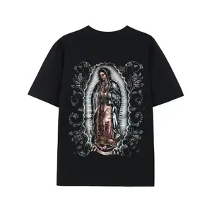 Our Lady of Guadalupe Graphic T-Shirt | Virgen Morena Virgin Mary Unisex Cotton Casual Tee