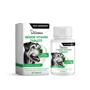 Yegbong Senior Dog Multivitamin Tablets Comprehensive Nutrition Support Promotes Health Care Supplement for Aged Dogs