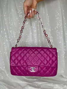 Pre-owned CHANEL Leather Shoulder Bags RARE Limited Edition Valentine Heart Chain Flap Bag