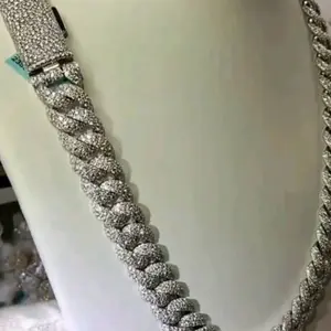 22” 14mm Mosaic Set Moissanite Miami Cuban Link