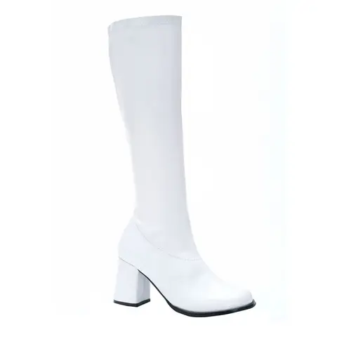 White Gogo Costume Boots for Women