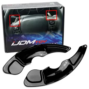 iJDMTOY Gloss Black Finish Larger Paddle Shifter Extensions For Lexus IS250 IS300 IS350 RC300 RC350 NX200t NX300 CT200h, etc
