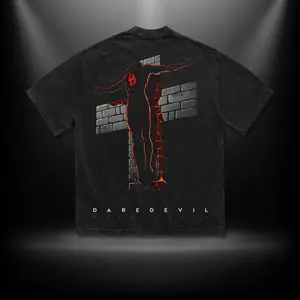 DareDevil Born Again V2 vs King Pin Menswear Gift for Movie Fans Top Apparel Classic Oversized Seamless Simple Straight Man Designer Shirts Men's Regular Fit Floral Print Tee Heavyweight Cotton T-Shirts Featuring Epic Panther Design