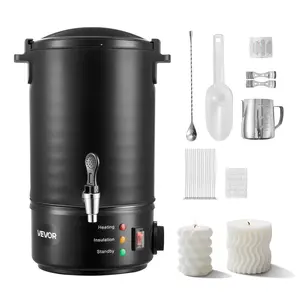 【Summervibes】VEVOR Wax Melter for Candle Making, 8.5 Qts, Fast and Even Heating, with Easy Pour Spout and Temperature Control, Grooved Base for Non-Stick and Smooth Flow, Wax Melting Pot for Making Candles Soaps