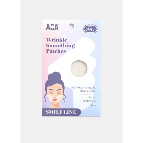 AOA Silicone Anti-Wrinkle Moisturizing Smile Line Patches - Reusable Set That Locks Moisture