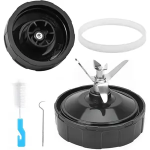 1-pack 6 Female Fins Extractor  Assembly for Ninja, 4in/10cm Blender  Replacement Parts for Ninja Auto  BL450 BL456 BL480 BL480D BL482, with Hook, Brush, Rubber Gasket (Female Fins Only)