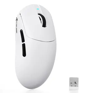 Attack Shark X8 SE Mouse for Large Hand, 55g Superlight, PixArt PAW3311 Gaming Sensor, BT/2.4G Wireless/Wired, Adjustable DPI up to 25000, 500 mAh Battery (White)