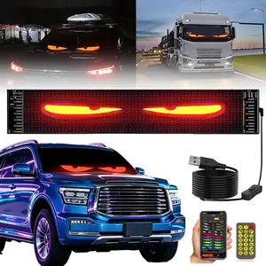 Yobis "Devil's Eye" LED Light Strip, Car Windshield Decorative Light, Car Accessories, RGB Car Suction Cup Soft Screen, Remote & App Control, USB Interface Waterproof High Temperature Resistant, Truck Accessories, Cool Car/Truck Decorative Accessories