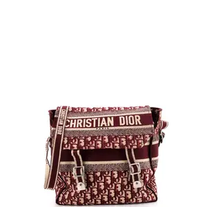 Pre-owned Dior material Messenger Bags Christian Diorcamp Messenger Bag Oblique Canvas by Rebag